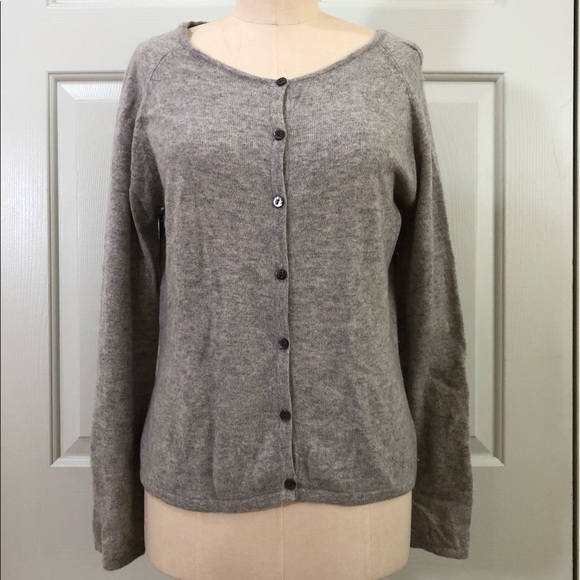 💯 Cashmere Made In Fiji Scoop Neckline Sweater Gray Color Size XL - Picture 2 of 7